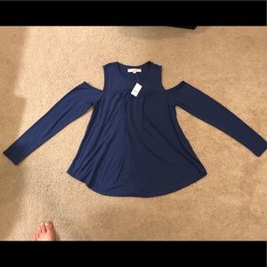 Loft cold shoulder top
